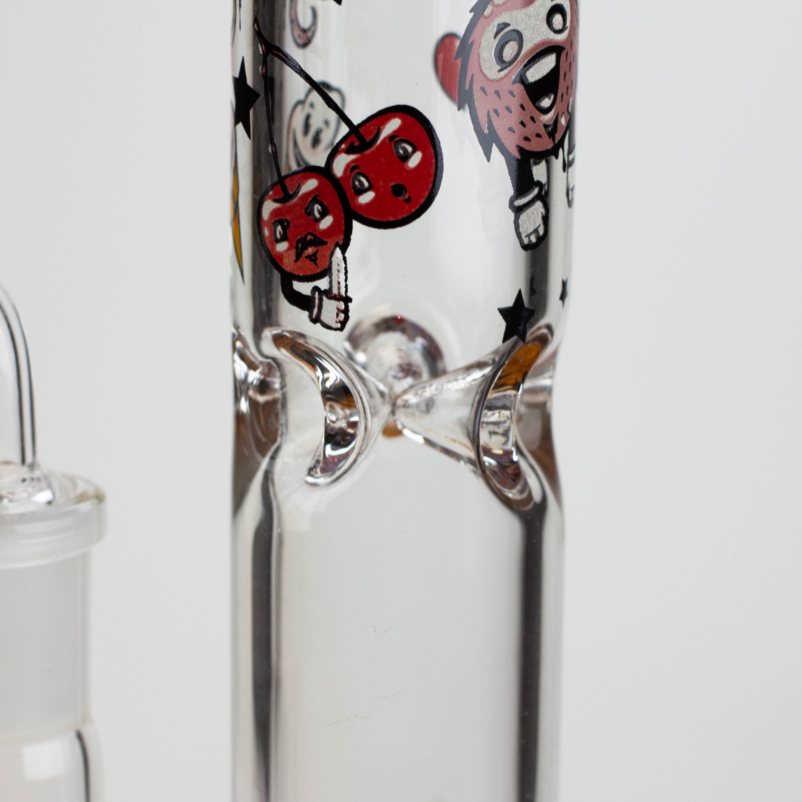 9.5" XTREME 2-1n-1 straight tube glass Bong with honeycomb diffuser [XTR300]
