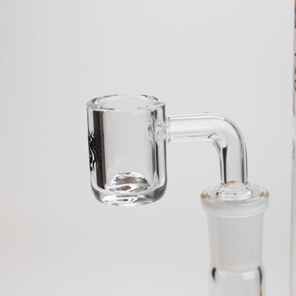 9.5" XTREME 2-1n-1 straight tube glass Bong with honeycomb diffuser [XTR300]
