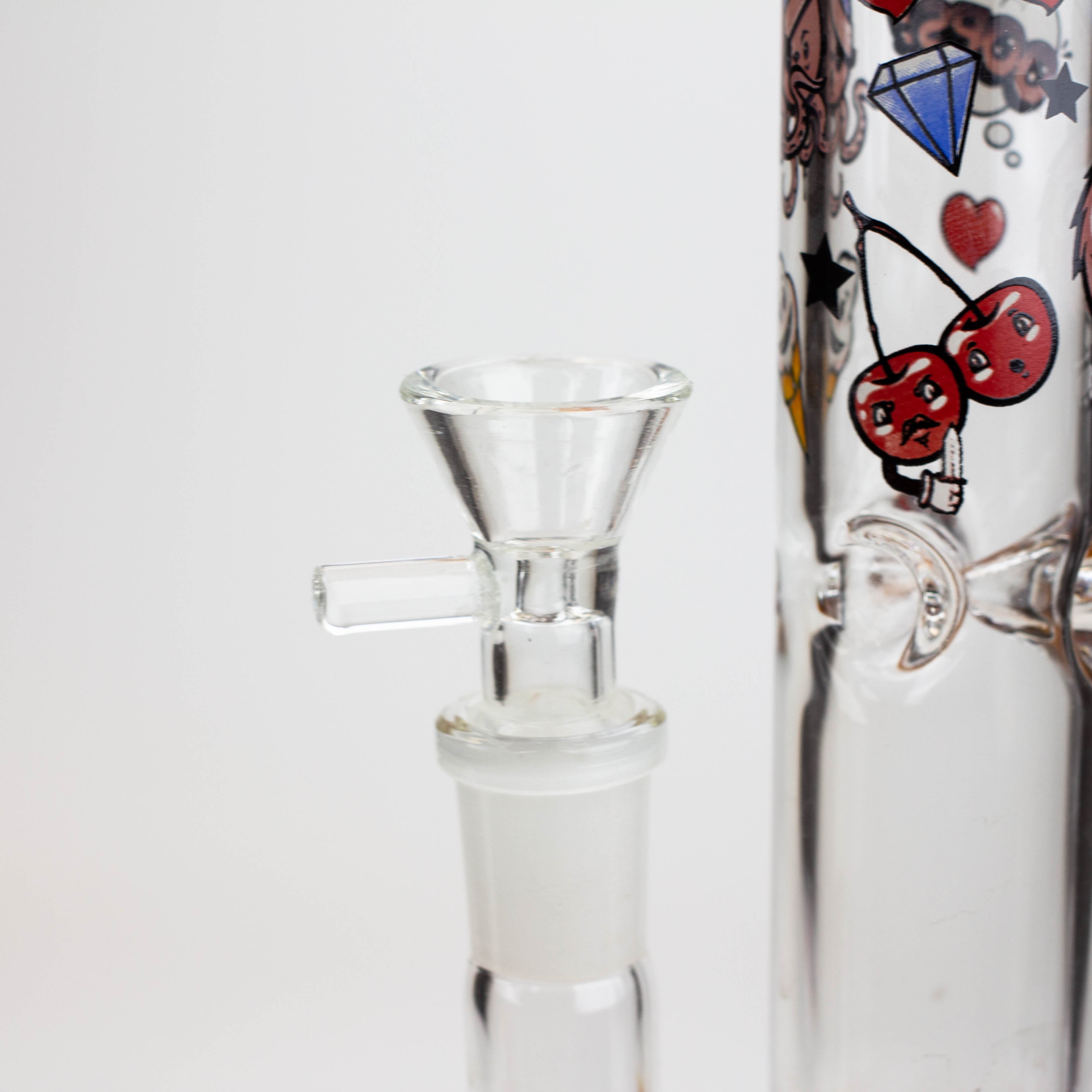 9.5" XTREME 2-1n-1 straight tube glass Bong with honeycomb diffuser [XTR300]