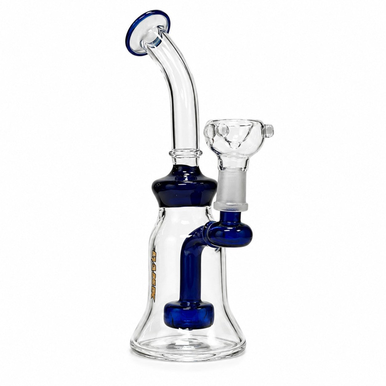 8" Color Accent Circ Perc Glass Dab Rig