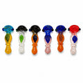 3" Leaf Design Glass Hand Pipe