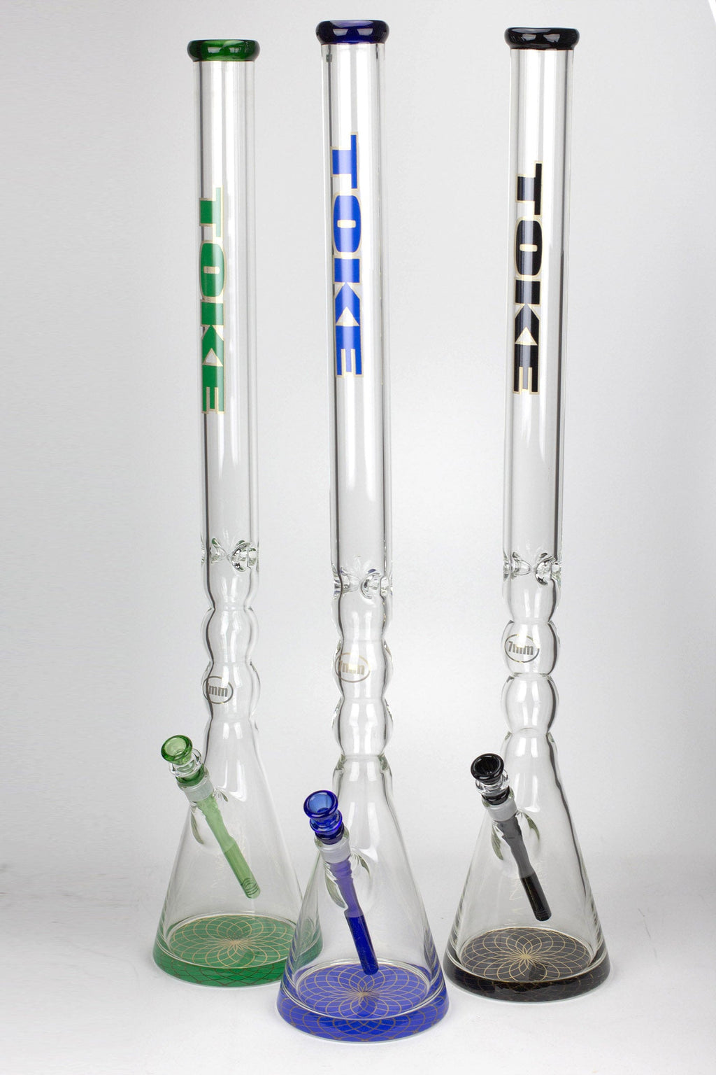 32" DANK 7 mm curved tube beaker water bong