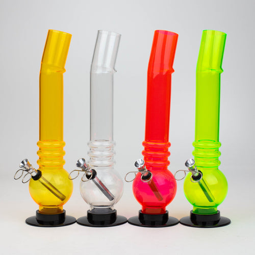 11" bent neck acrylic water pipe assorted [FP series]