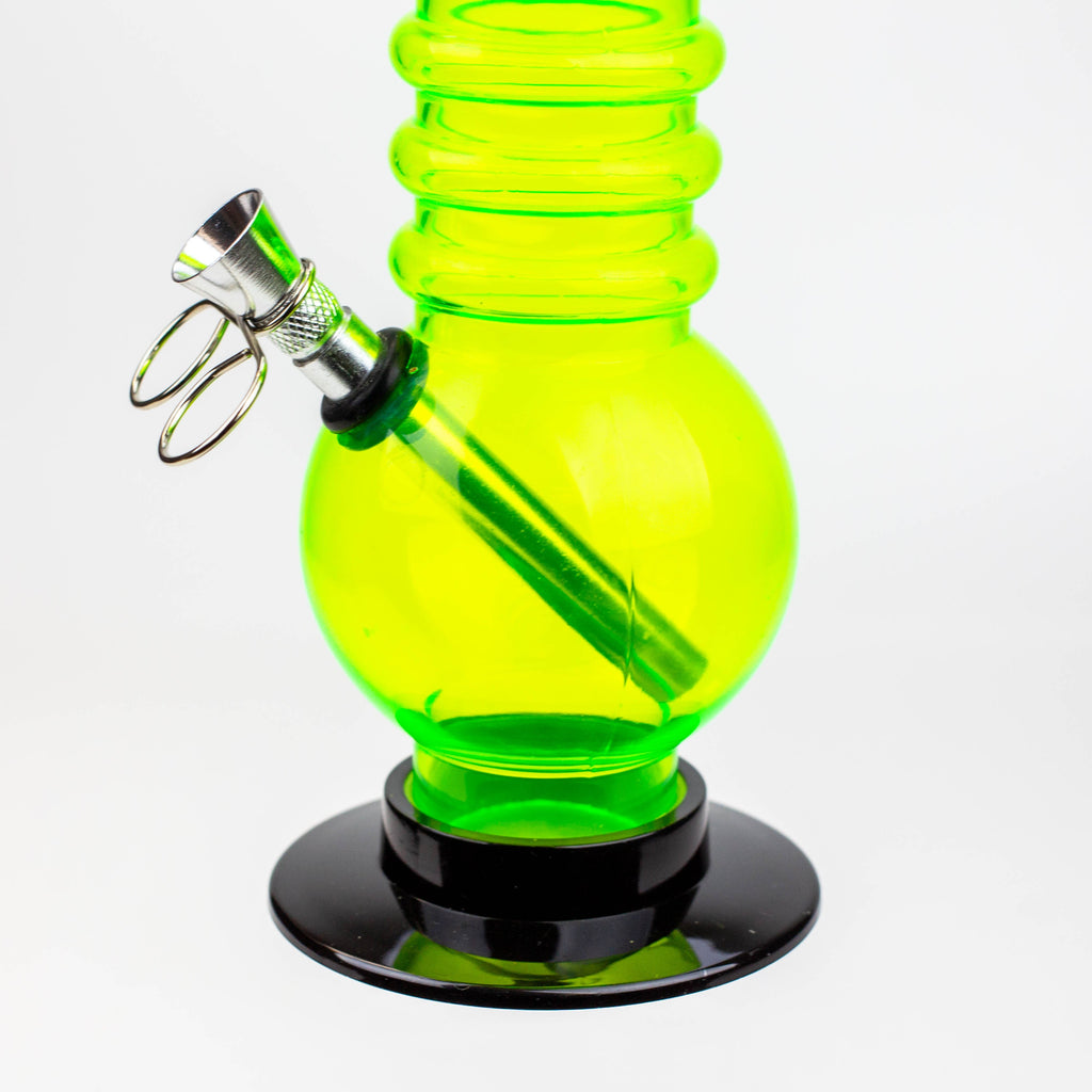11" bent neck acrylic water pipe assorted [FP series]