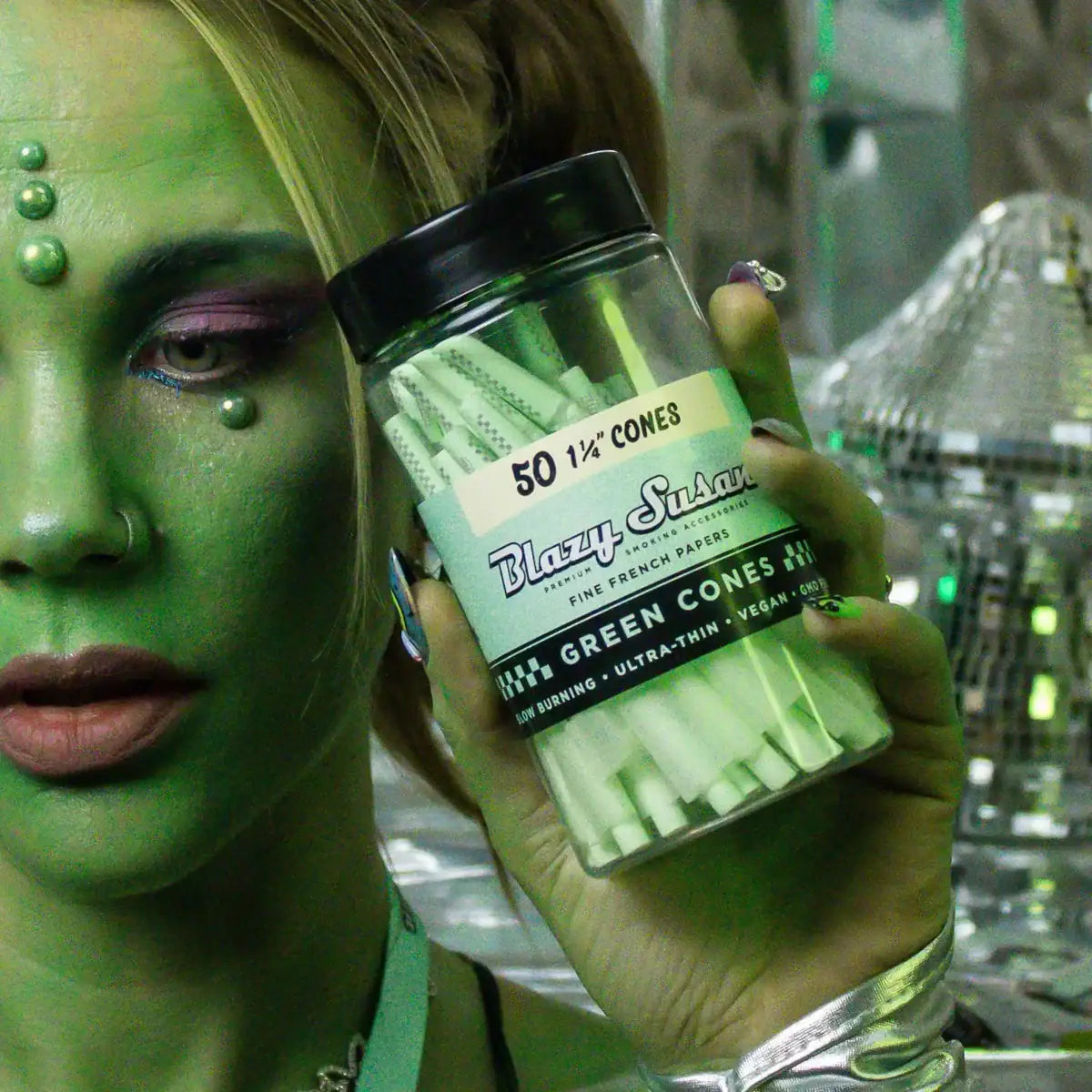 Blazy Susan | Green Cones Jar – (50 Count)