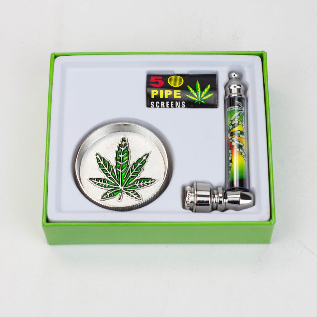 Metal Pipe, Grinder and screen gift set [AK22xx]