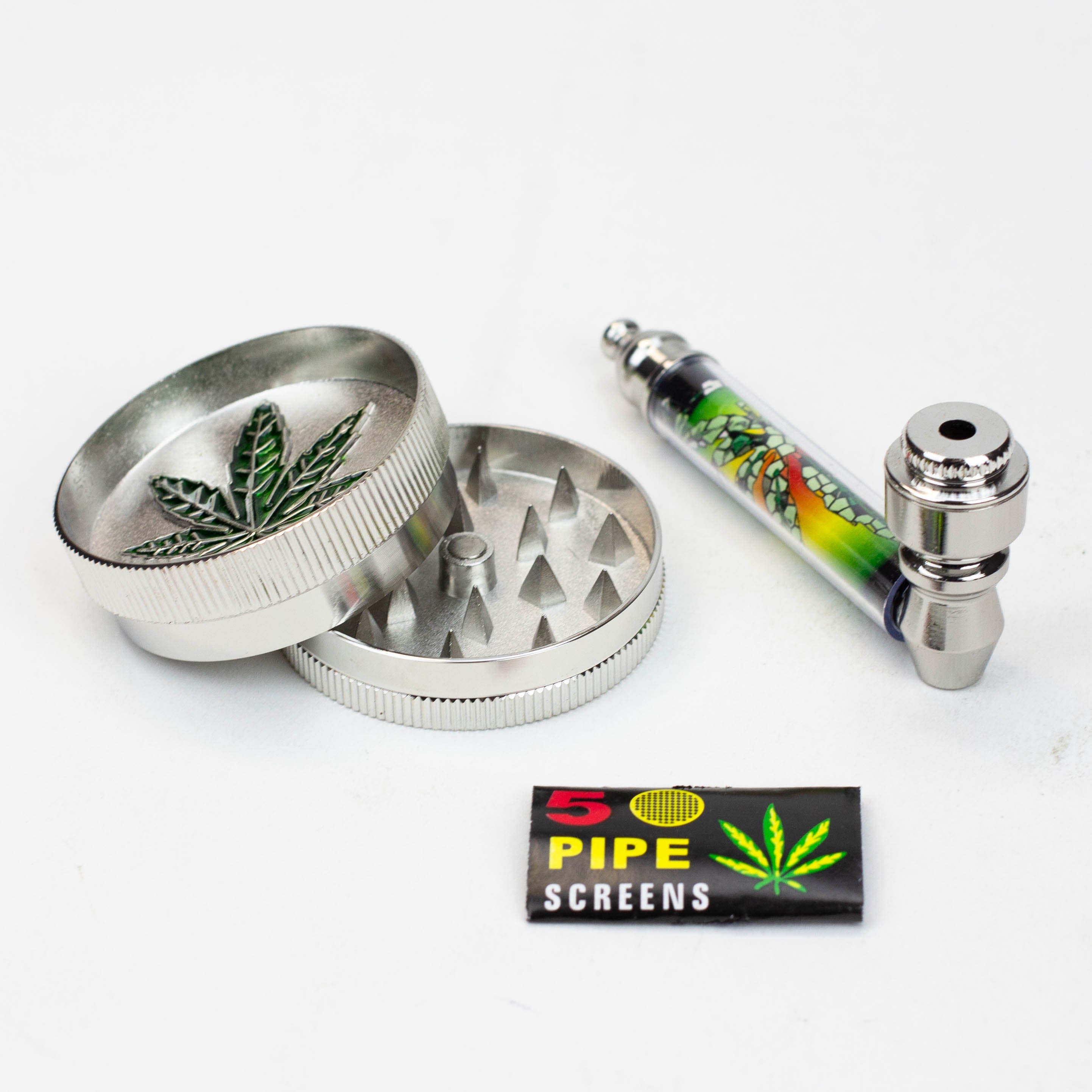 Metal Pipe, Grinder and screen gift set [AK22xx]