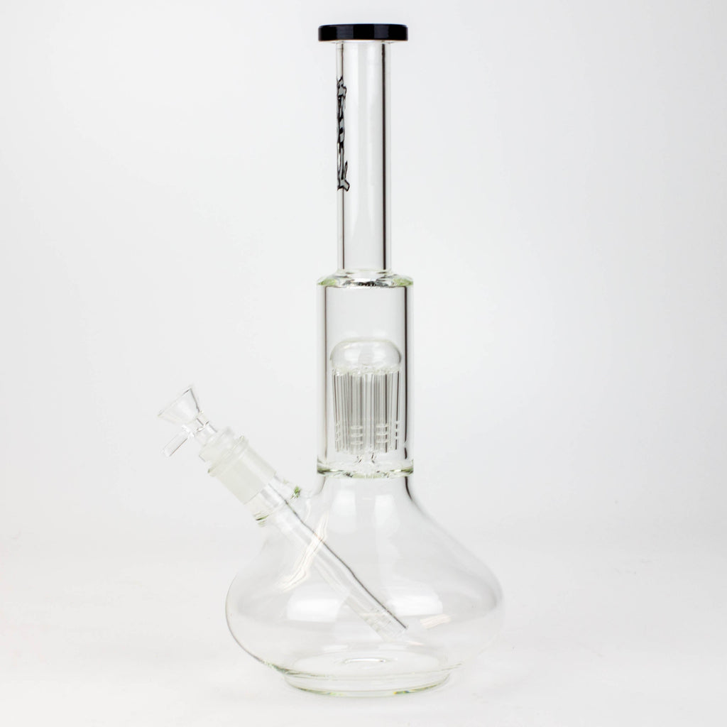 13" KUSH 8 tree-arm round base glass bong [H2]