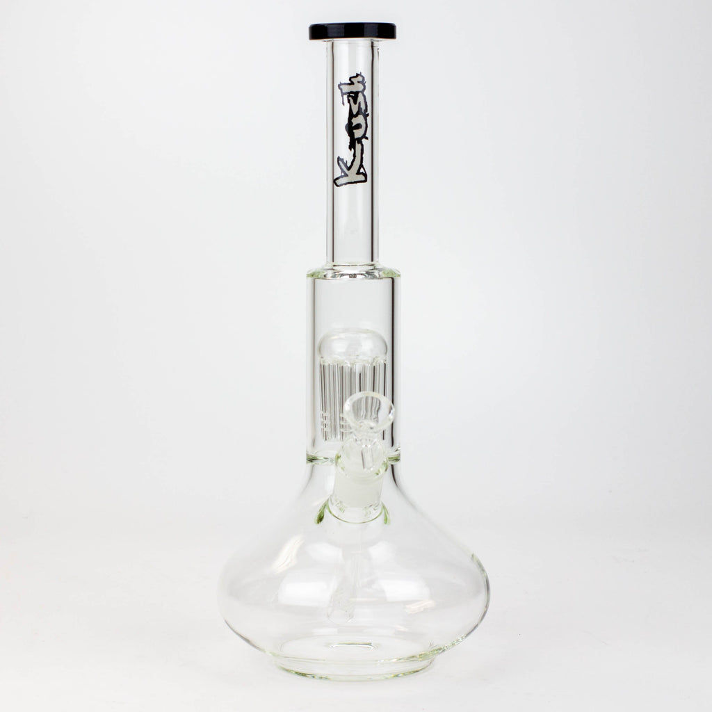13" KUSH 8 tree-arm round base glass bong [H2]