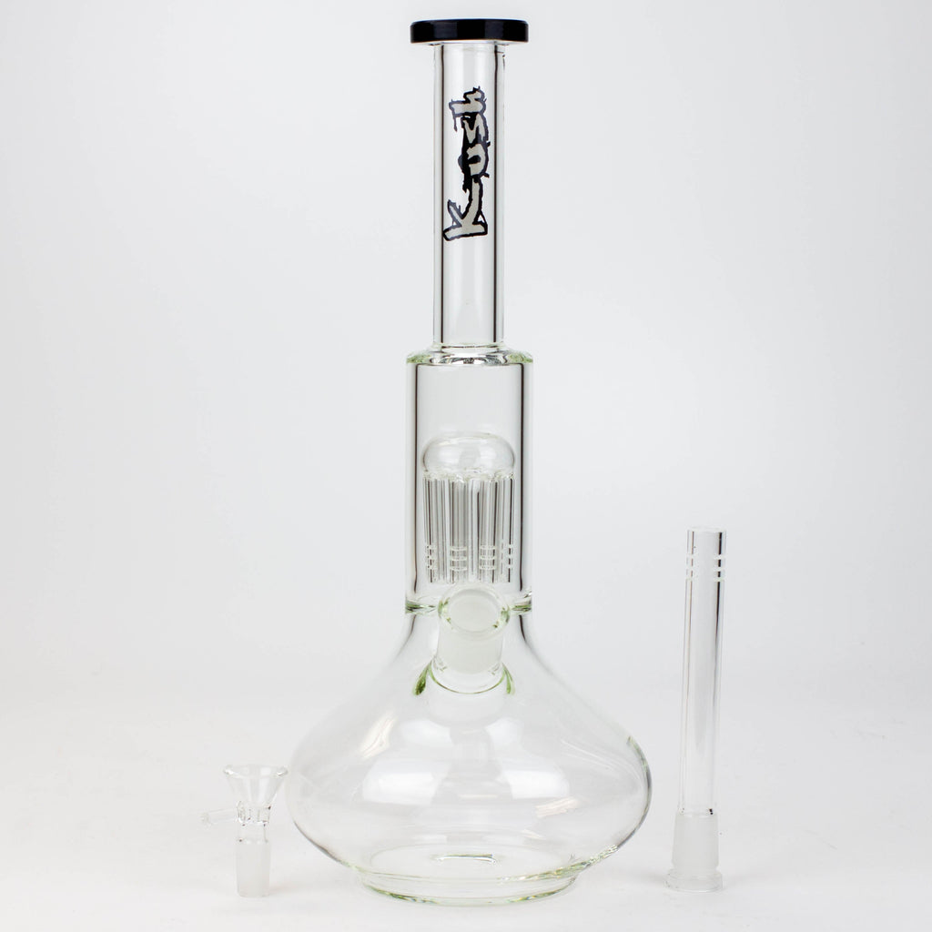 13" KUSH 8 tree-arm round base glass bong [H2]
