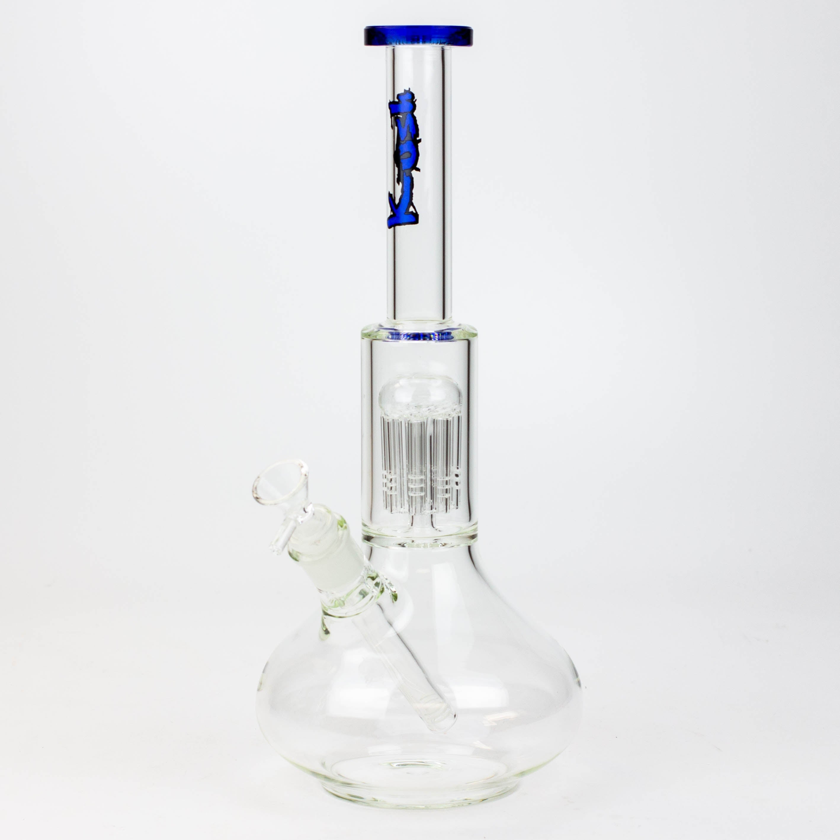 13" KUSH 8 tree-arm round base glass bong [H2]