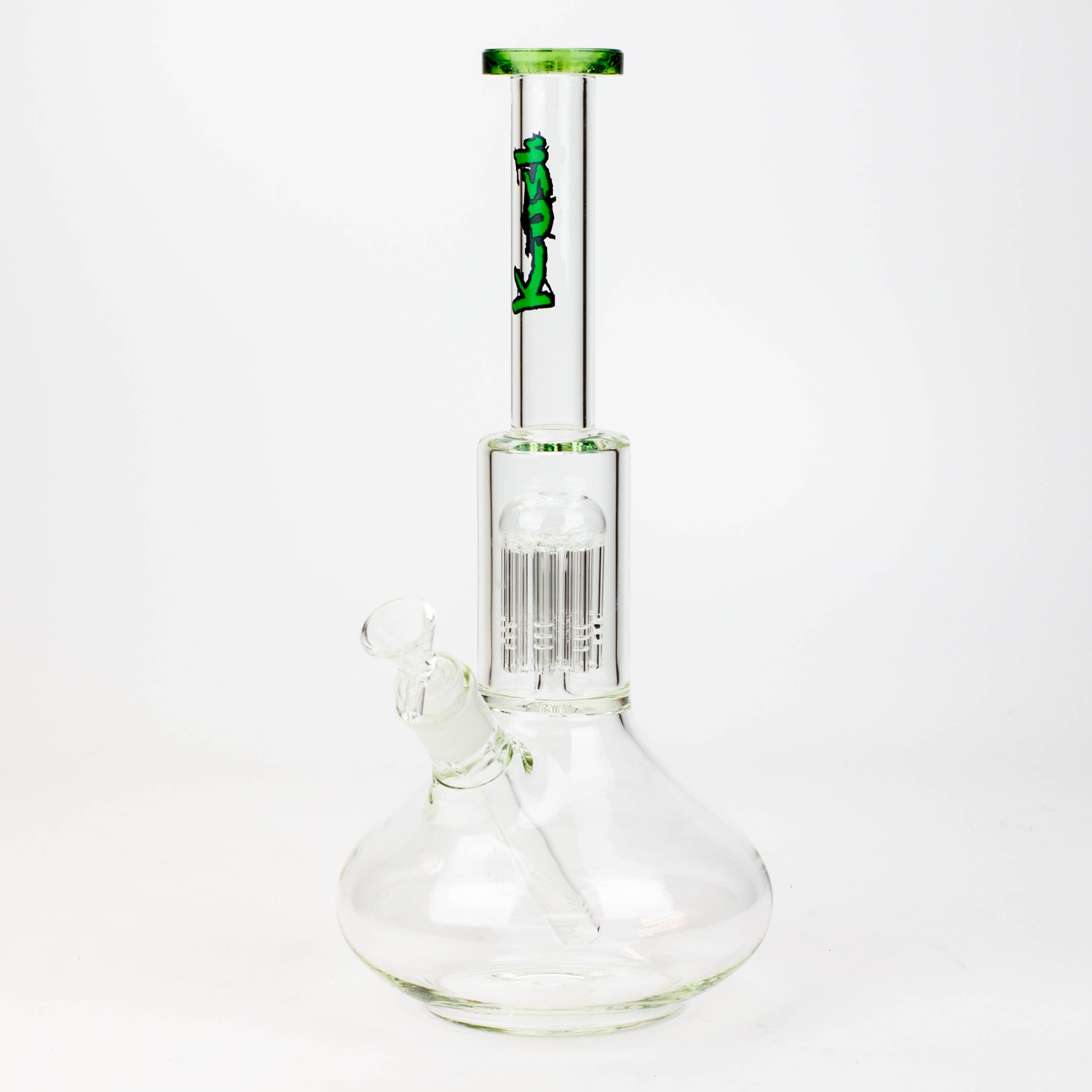 13" KUSH 8 tree-arm round base glass bong [H2]