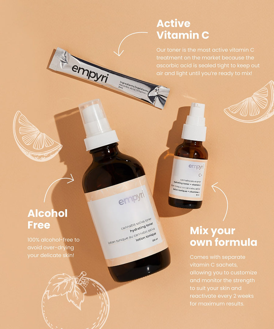 empyri - hydrating hemp toner + vitamin C for acne-prone skin