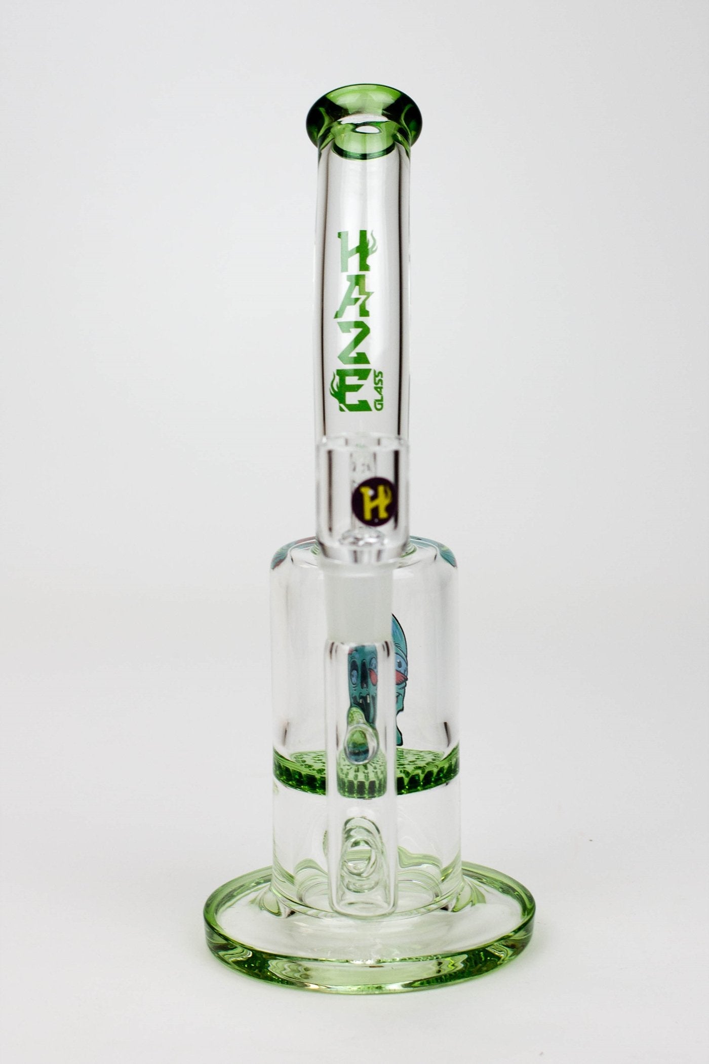 8" HAZE 2-in-1 Honeycomb diffuser Bent neck Dab Rig