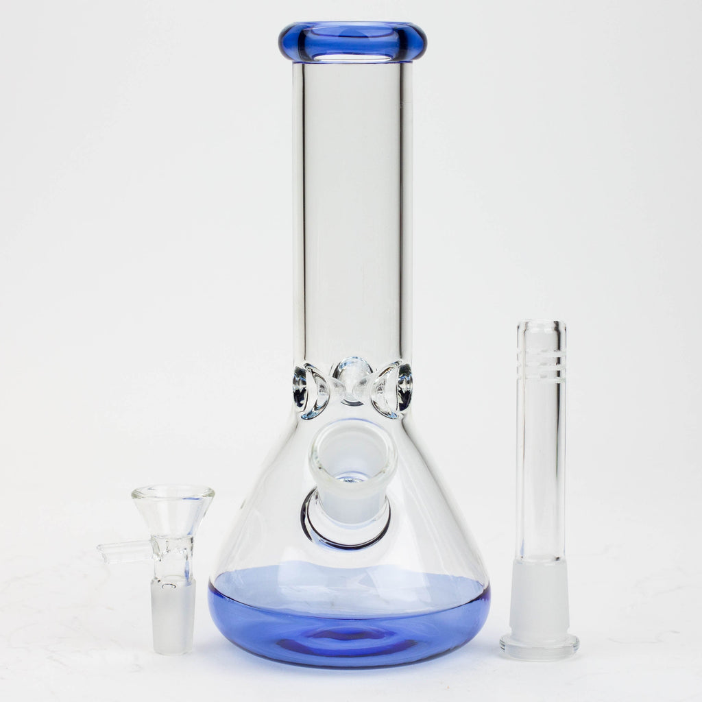 8" Color bottom Glass Bong [C6307]