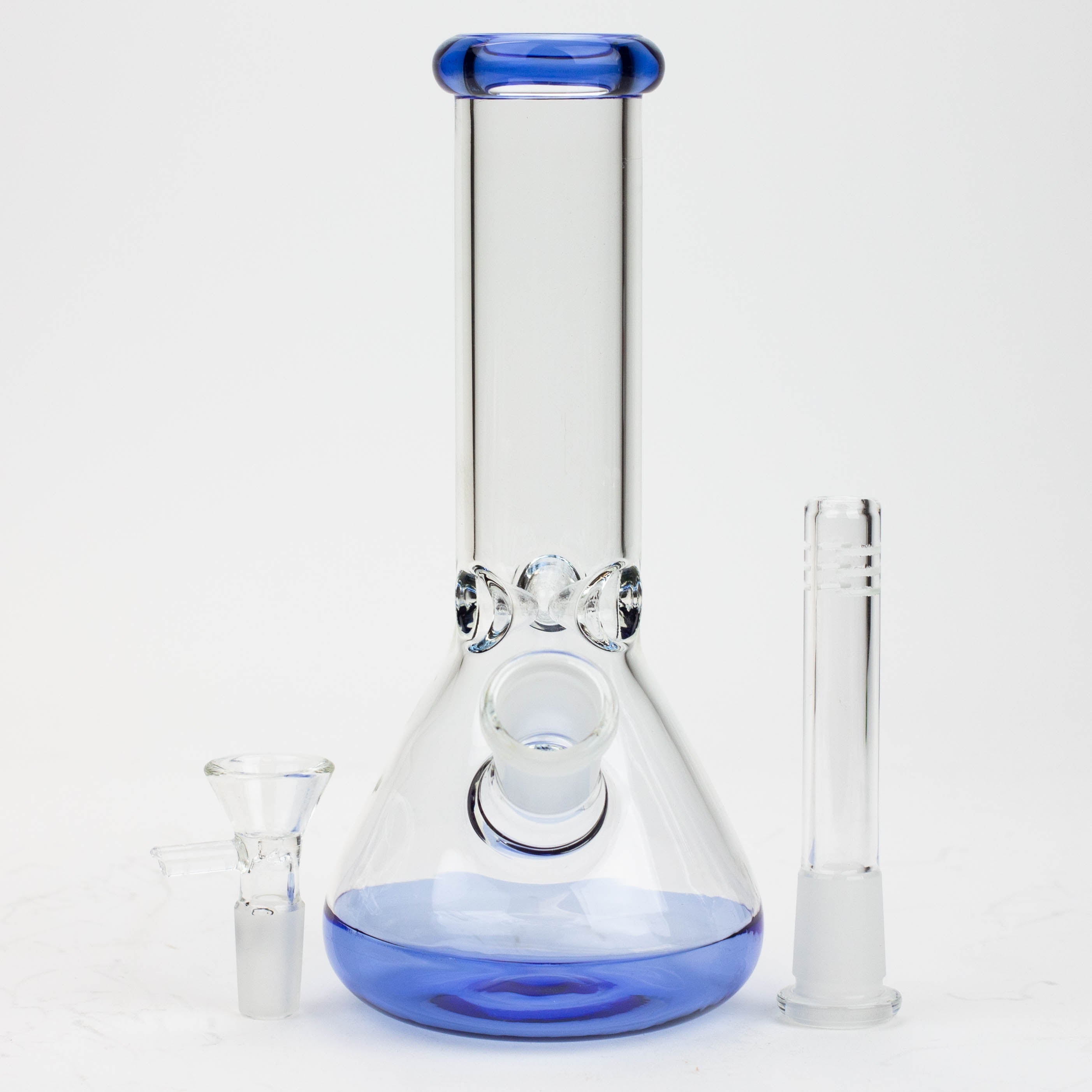 8" Color bottom Glass Bong [C6307]
