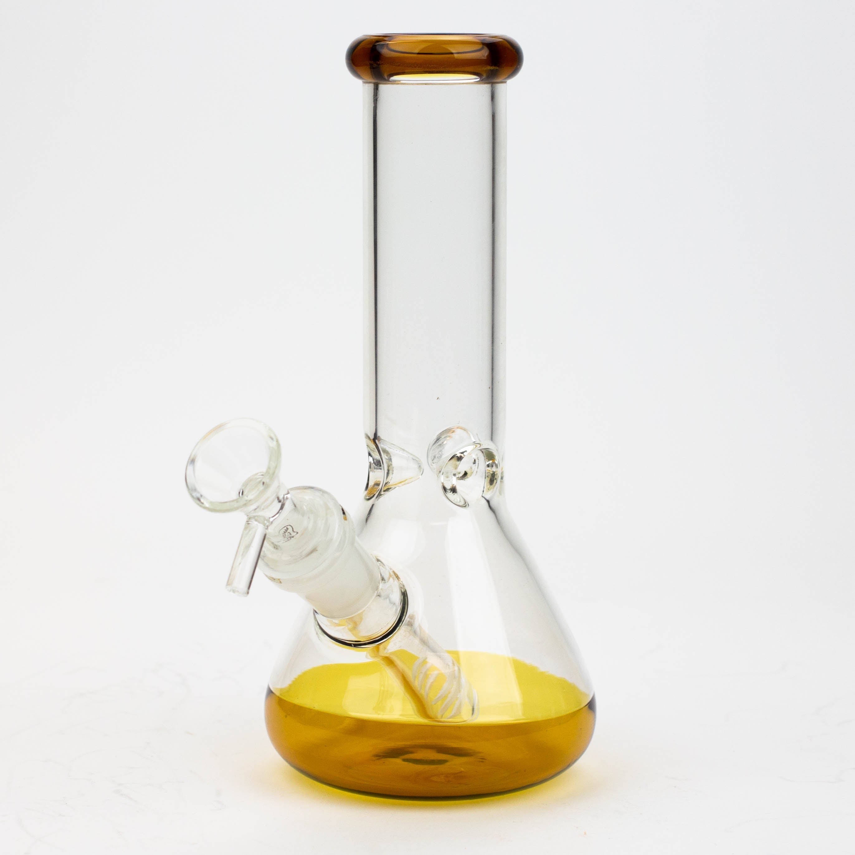 8" Color bottom Glass Bong [C6307]