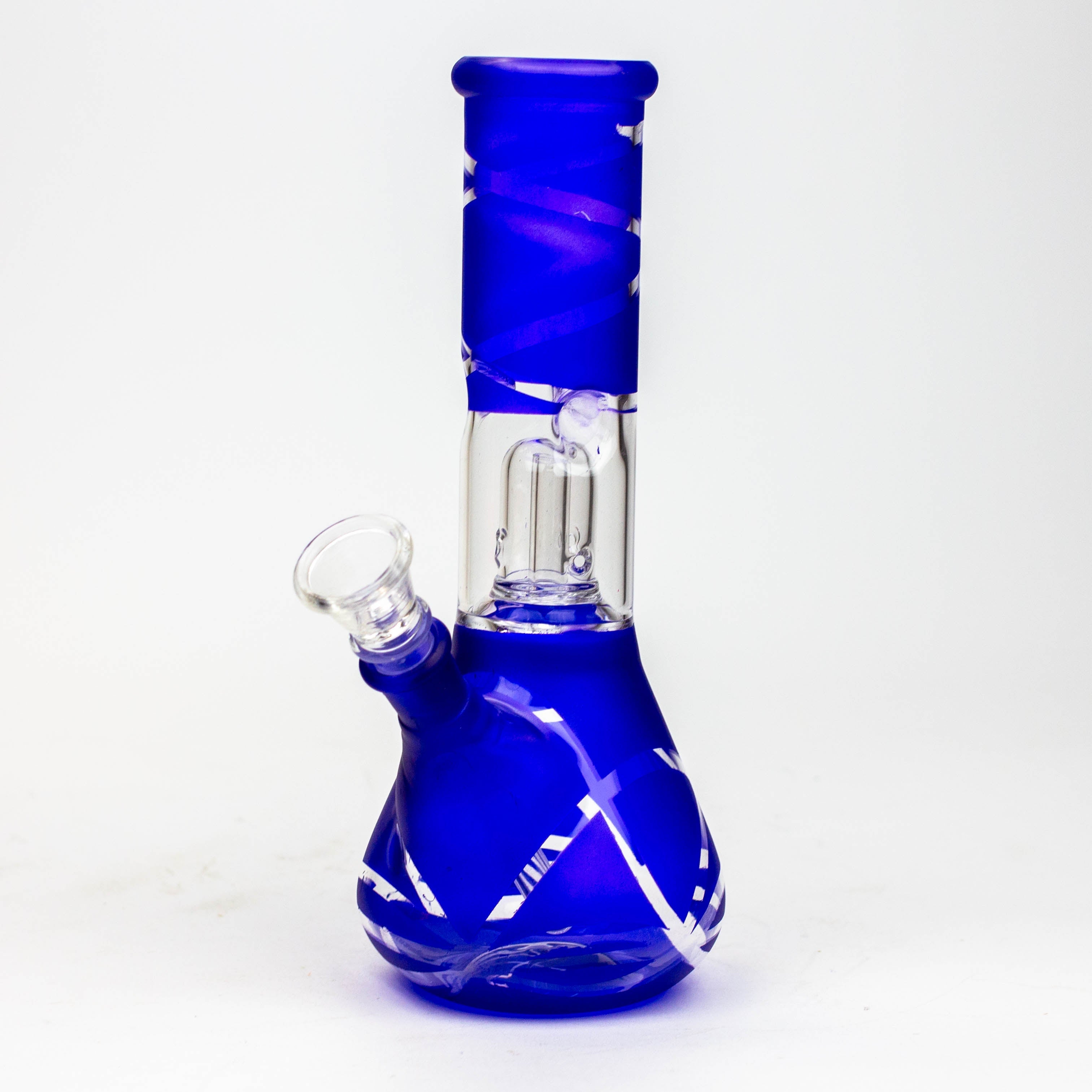 8" single dome percolator glass water bong