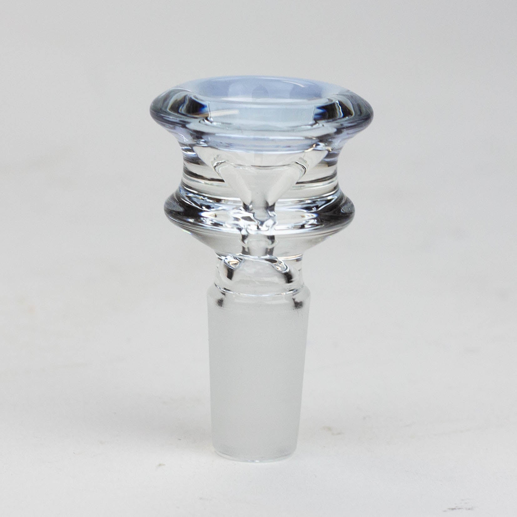 Color accented glass bowl
