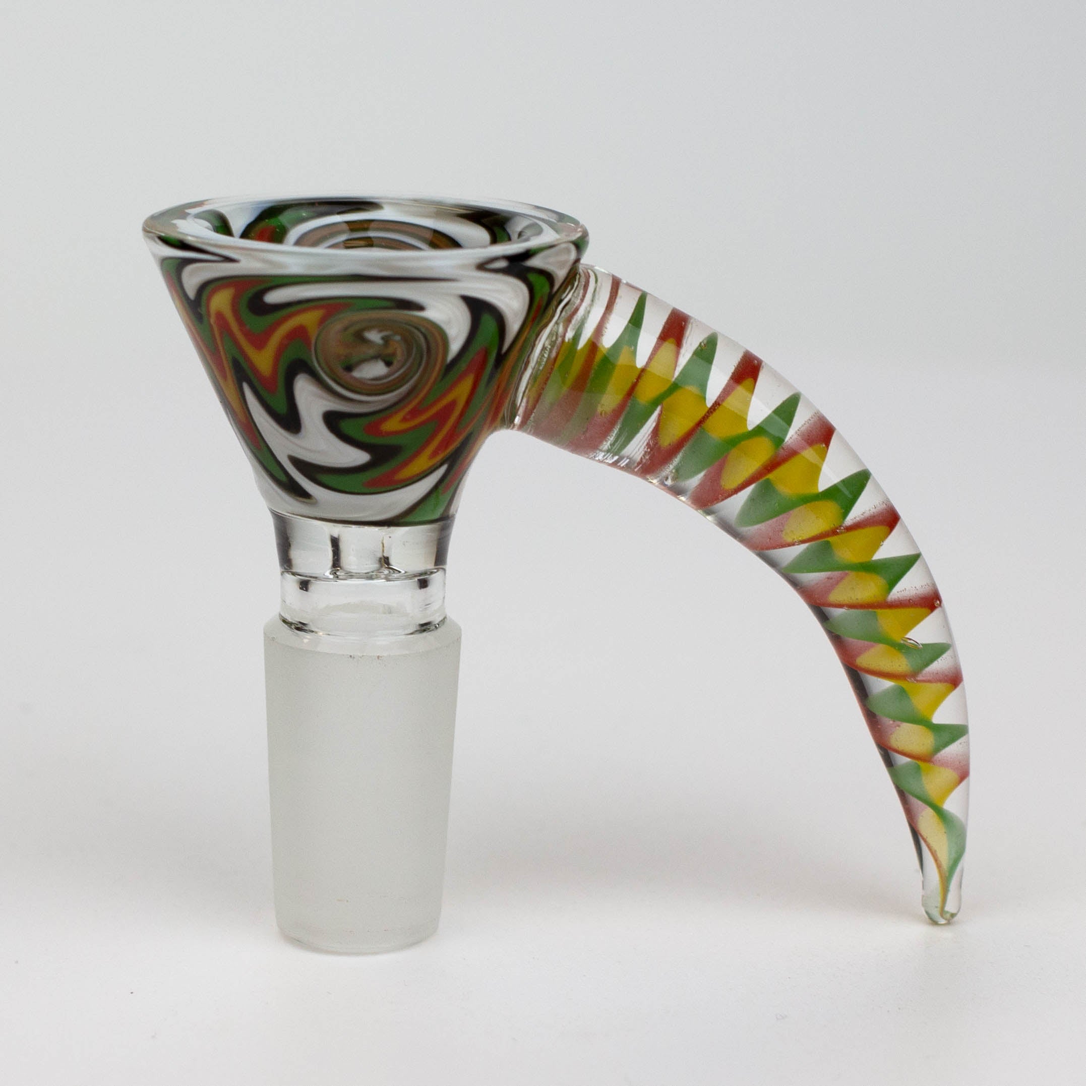 Glass Bowl with horn handle