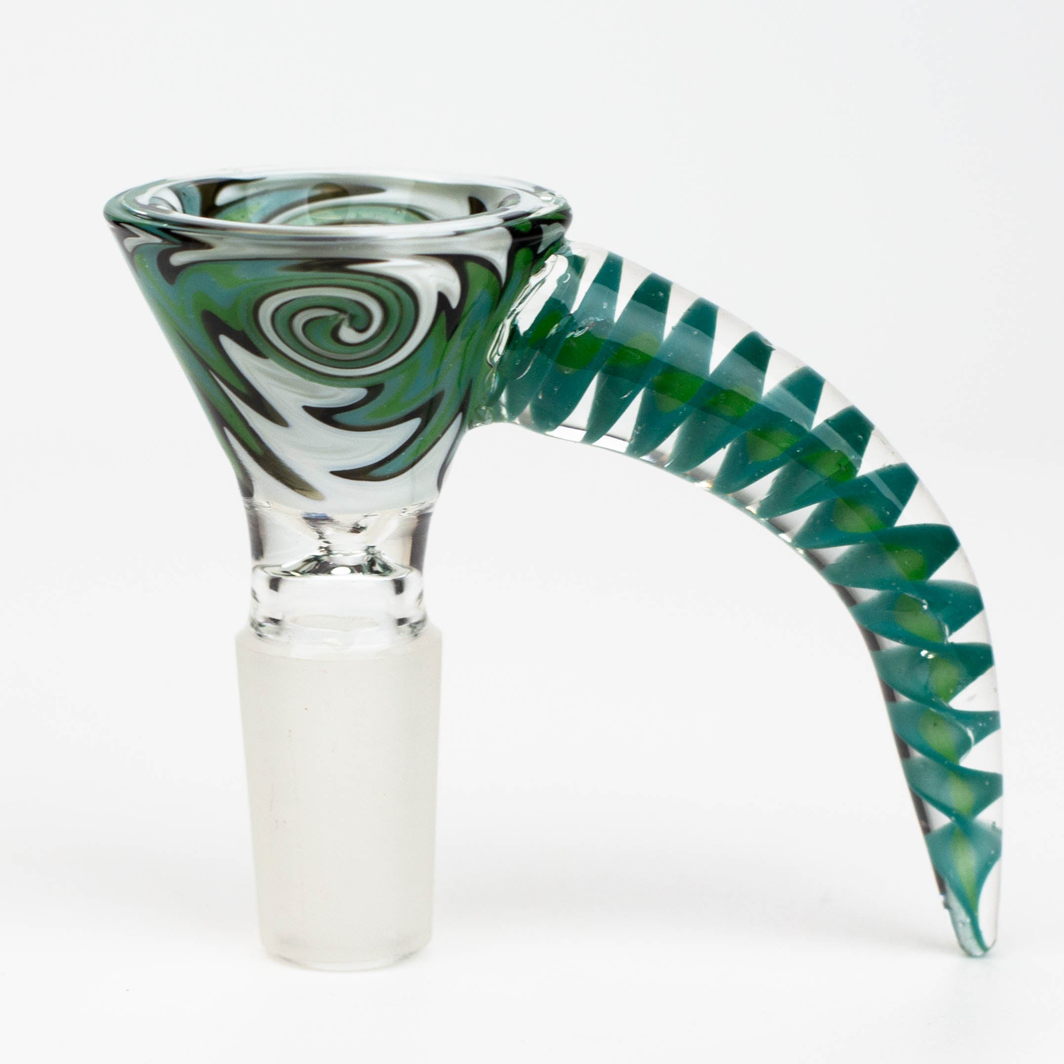 Glass Bowl with horn handle