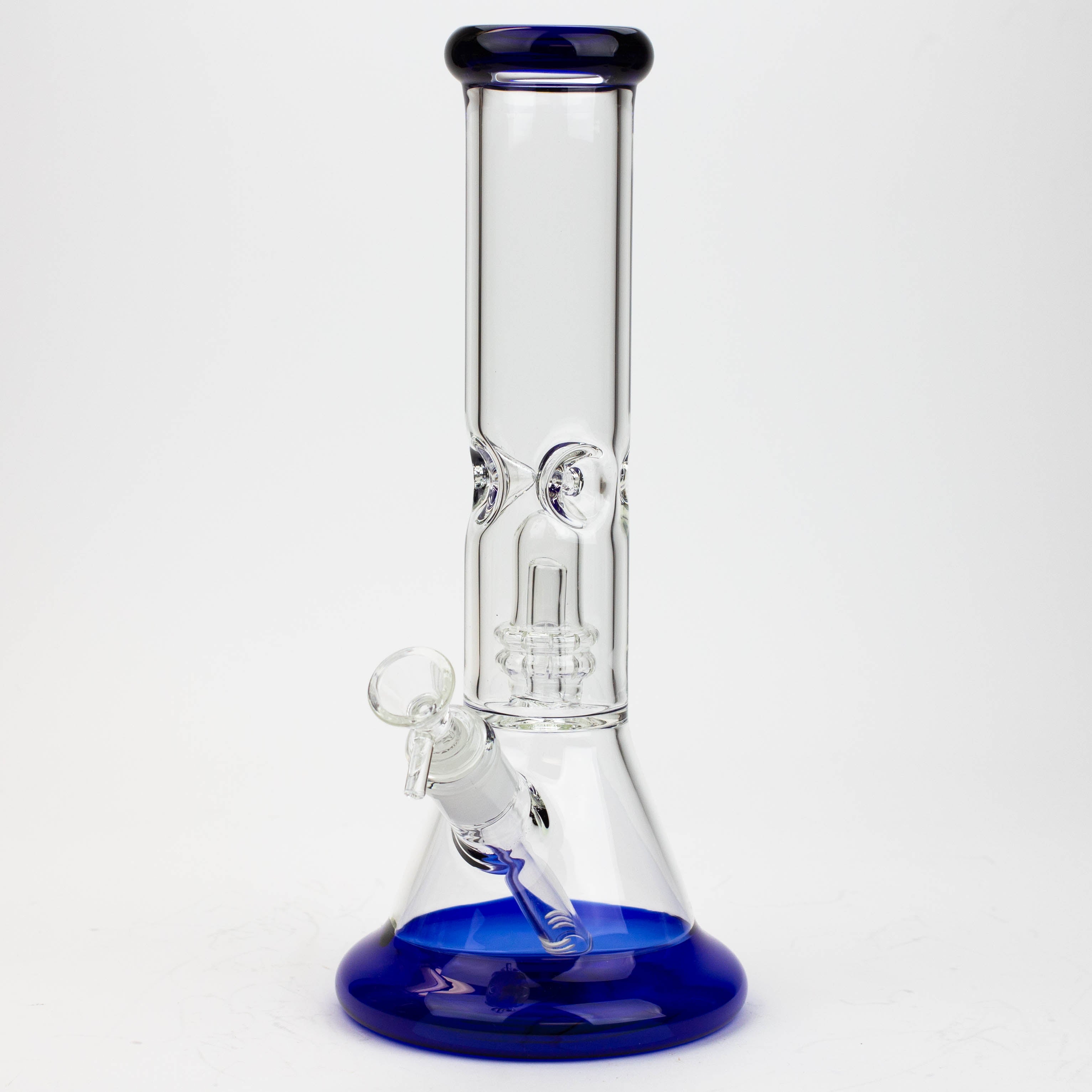 12" Color Bottom Glass Bong with shower head [C1503]