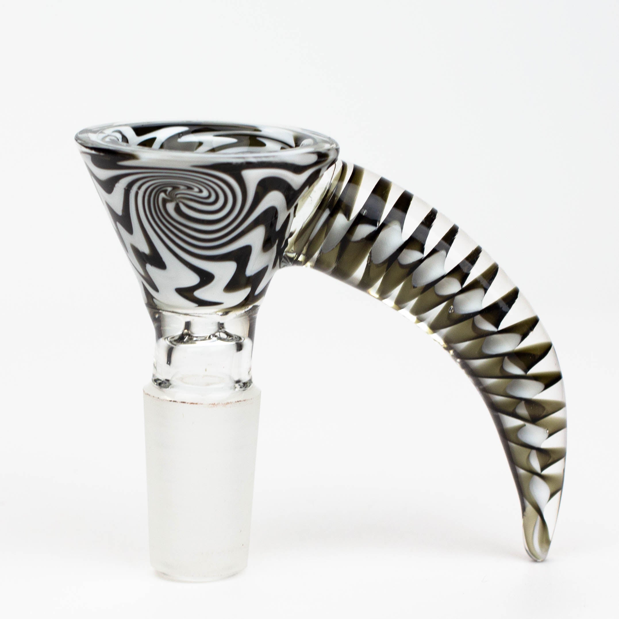 Glass Bowl with horn handle