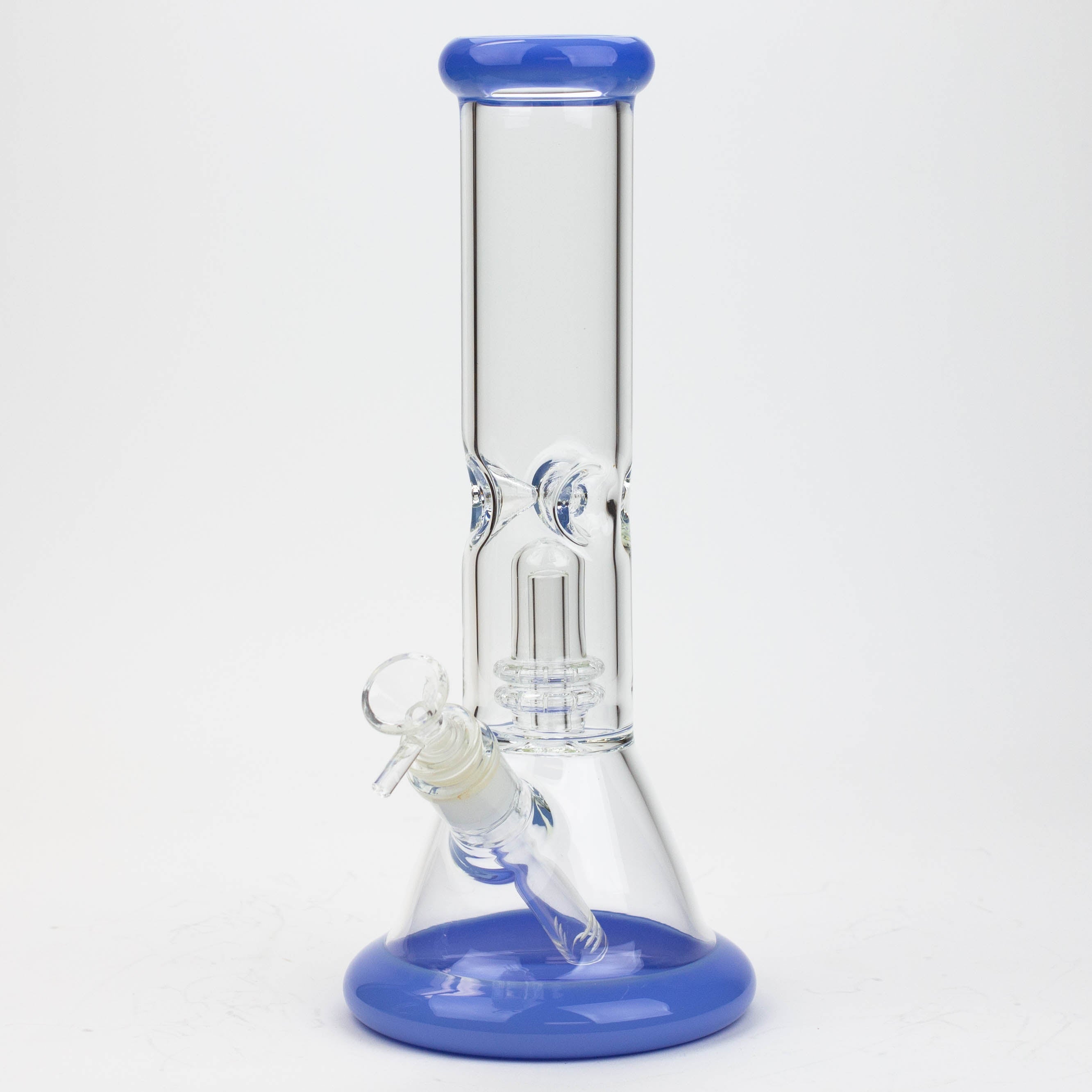 12" Color Bottom Glass Bong with shower head [C1503]