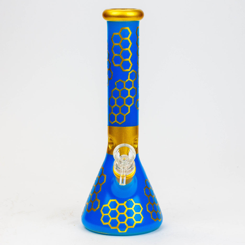 10" Honeycomb color glass water bong