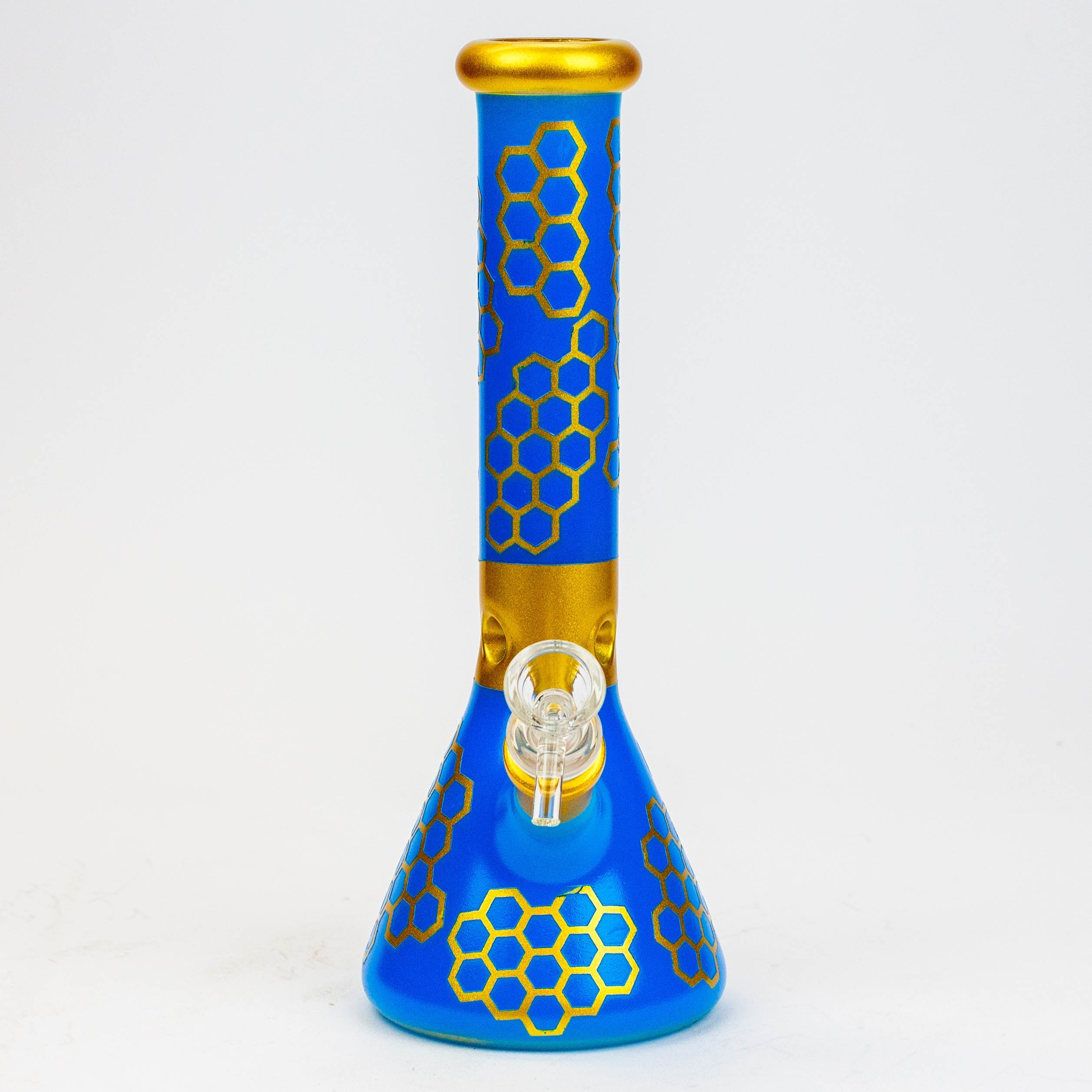 10" Honeycomb color glass water bong