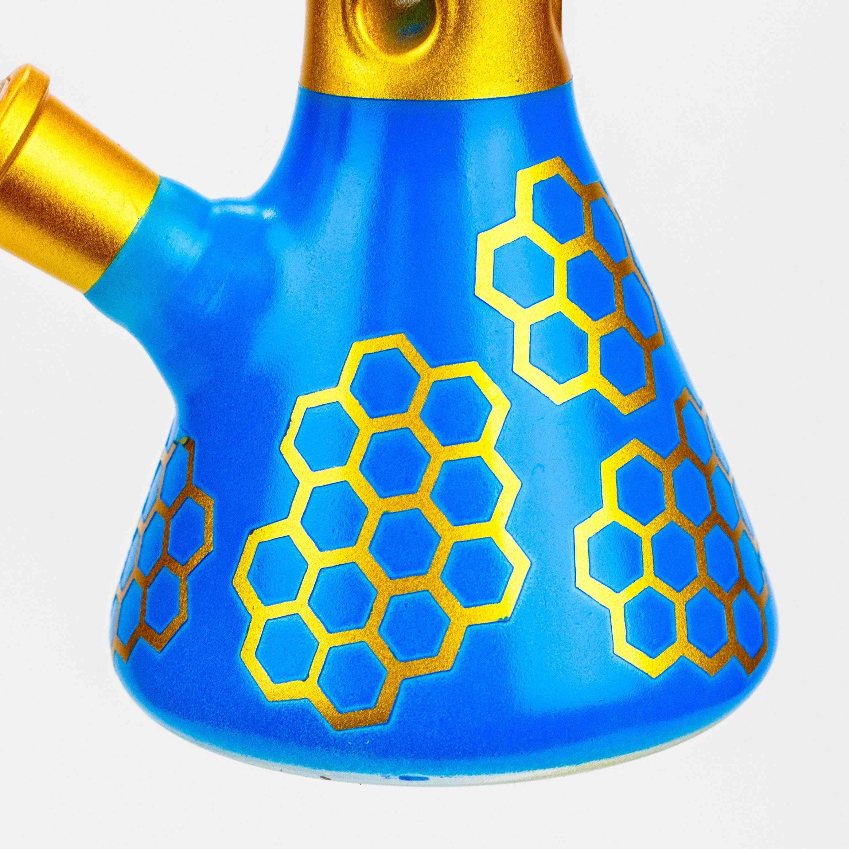 10" Honeycomb color glass water bong