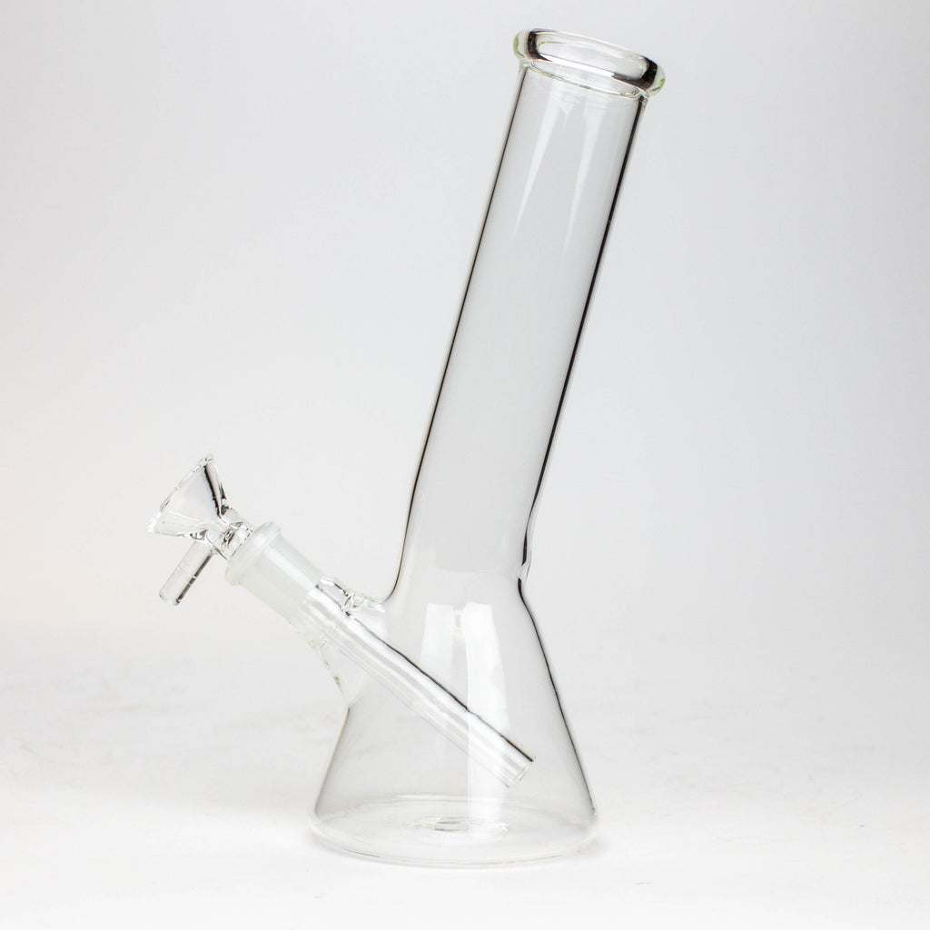 8" Clear glass beaker water bong