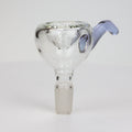 Clear round glass bowl with handle for 14 mm female Joint