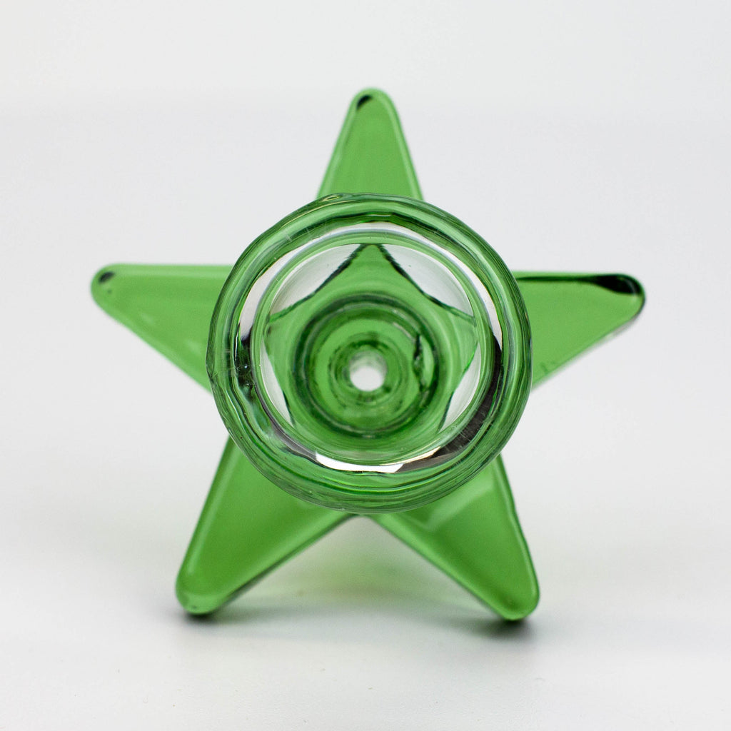 Thick glass bowl with star handle