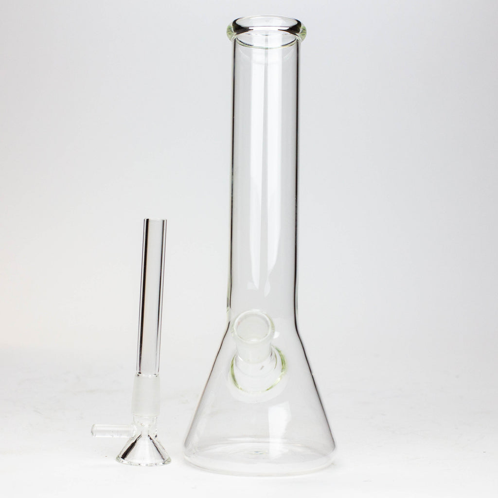 8" Clear glass beaker water bong