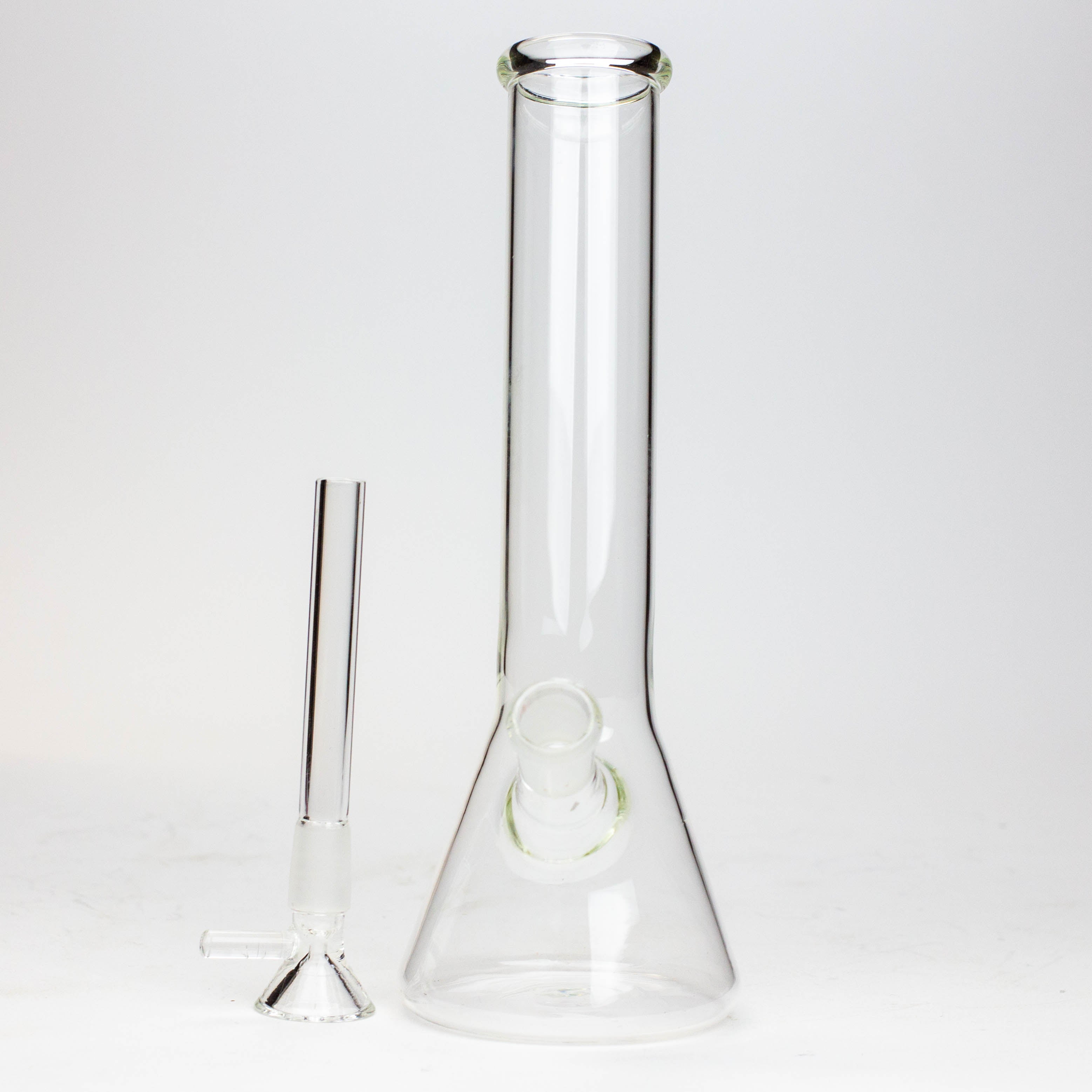 8" Clear glass beaker water bong