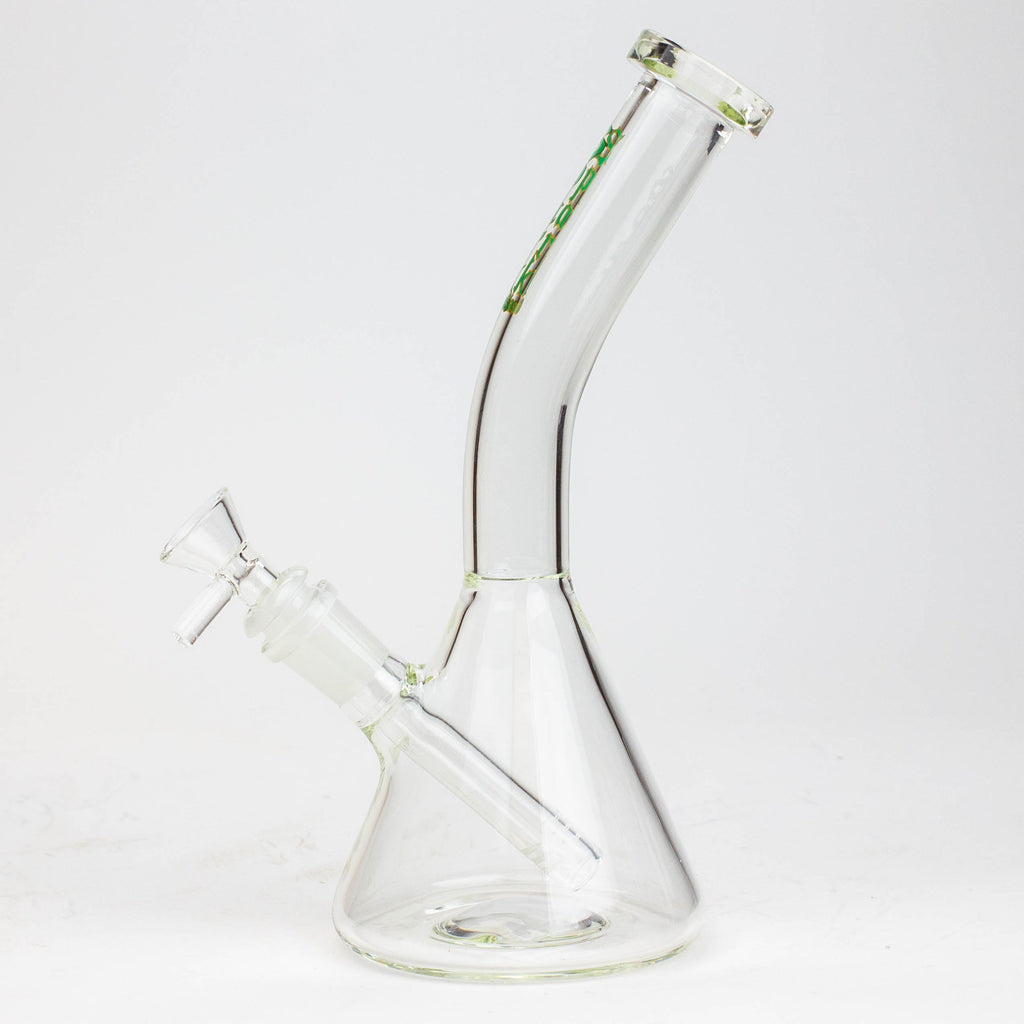 10" SPARK beaker thick glass bent neck water bong