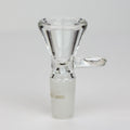 Clear thick glass bowl with handle for 14 mm female Joint