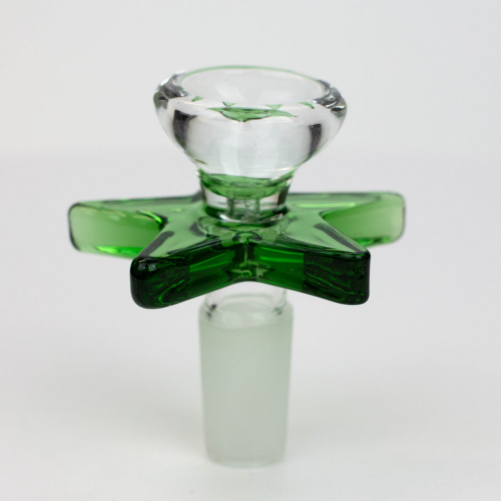 Thick glass bowl with star handle