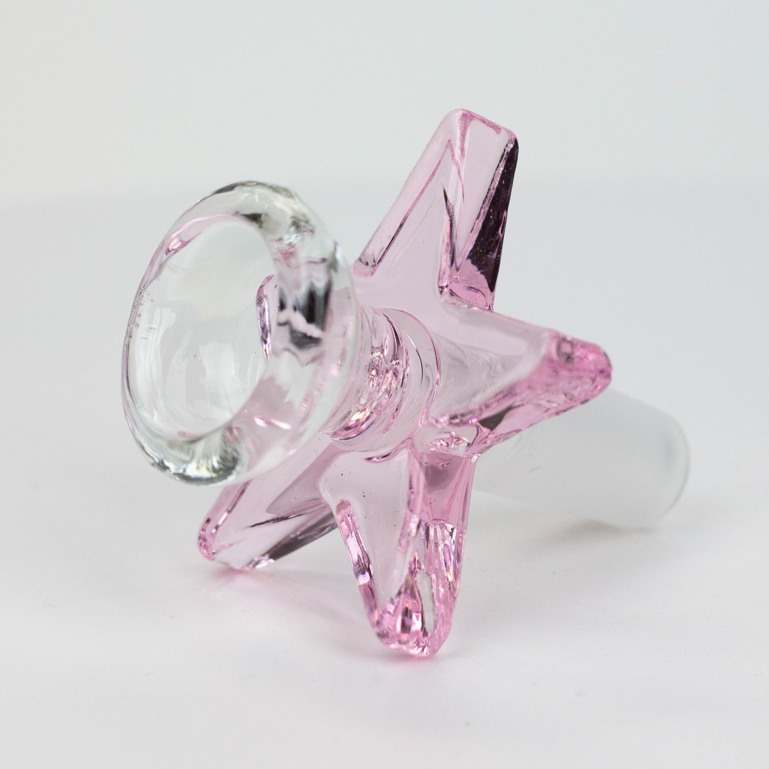 Thick glass bowl with star handle