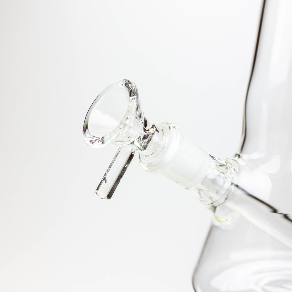 8" Clear glass beaker water bong