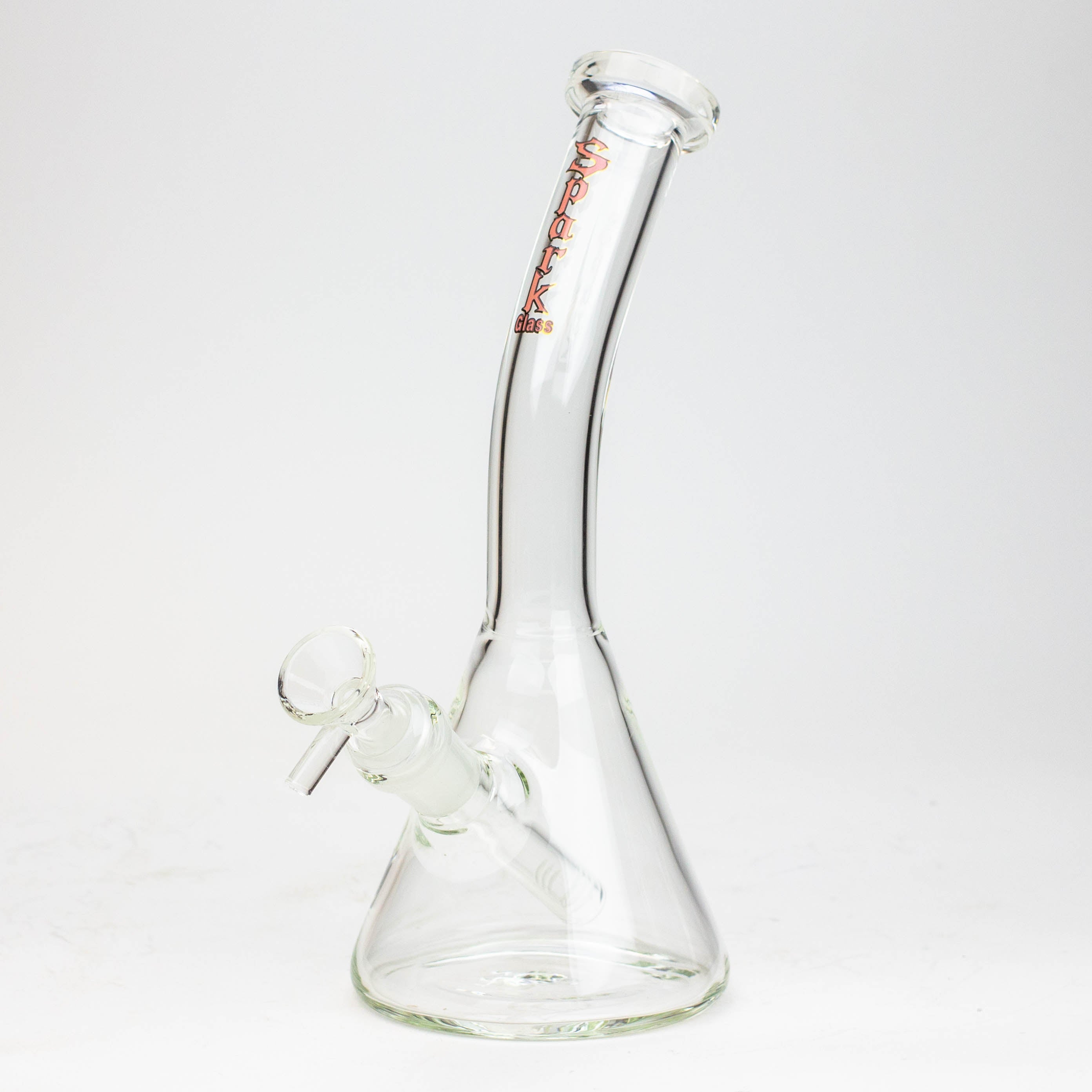 10" SPARK beaker thick glass bent neck water bong