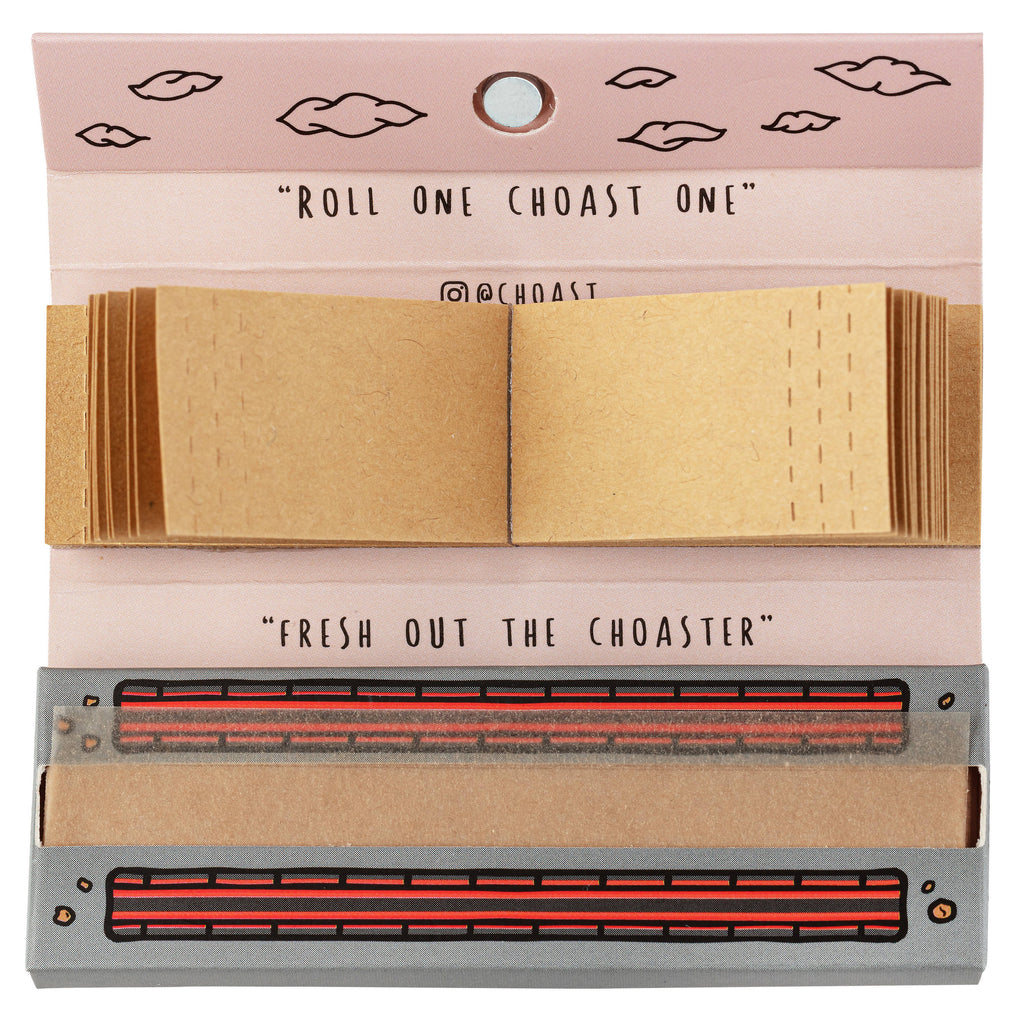 Choast Rolls - 1 1/4 Size - Natural Hemp Papers - 22 Packs Per Carton