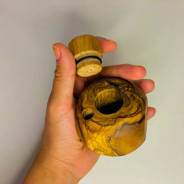 VOW | Olive Wood Apple Dugout/Smoker's Gift 1