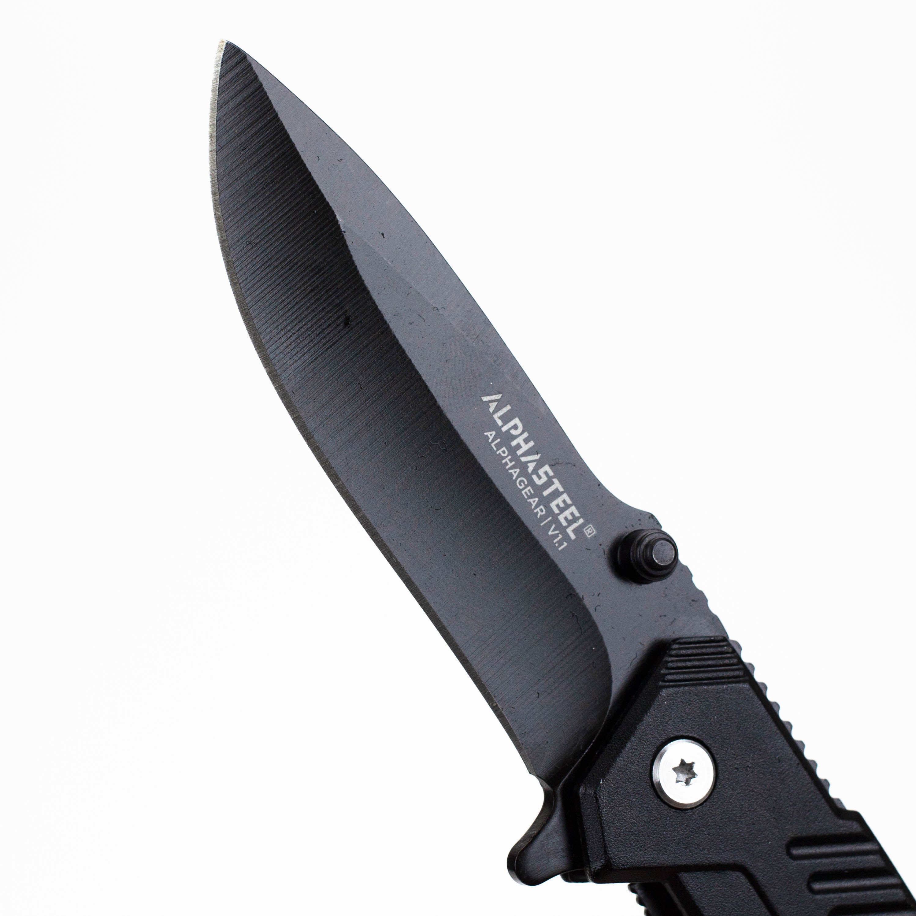 ALPHASTEEL Hunting Knife - Black Steel