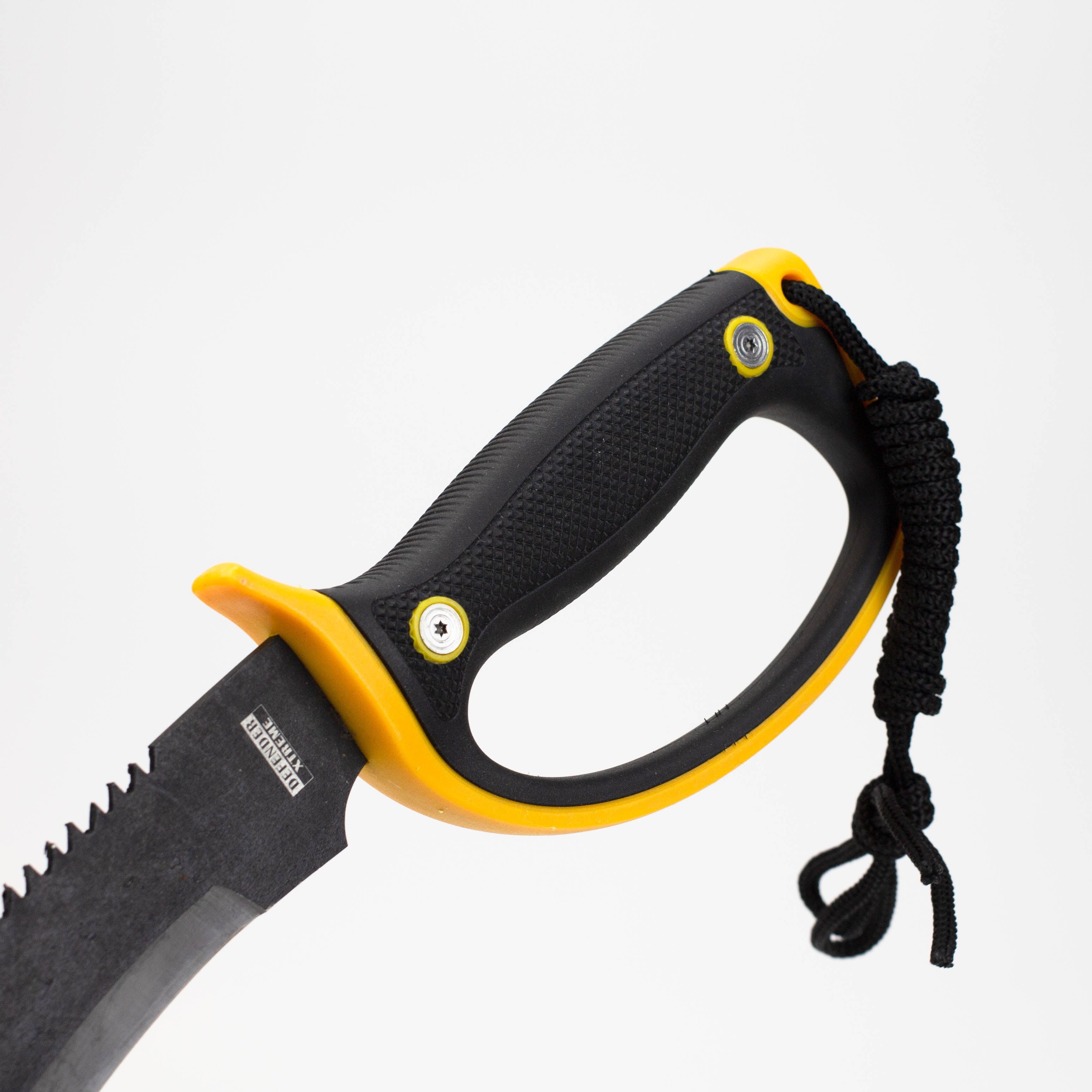 20″ Black & Silver Machete with A Black Yellow Handle & Sheath [HK6660]