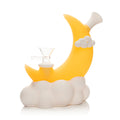 LIT® Silicone | 6.5" Glow-In-The-Dark Moon Water Pipe [TS216Y]