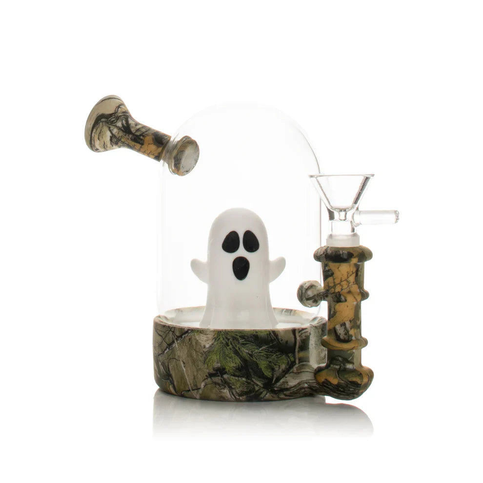 LIT® Silicone | 5" Ghost Water Pipe – Food-Grade Silicone & Glass Chamber [TS230]