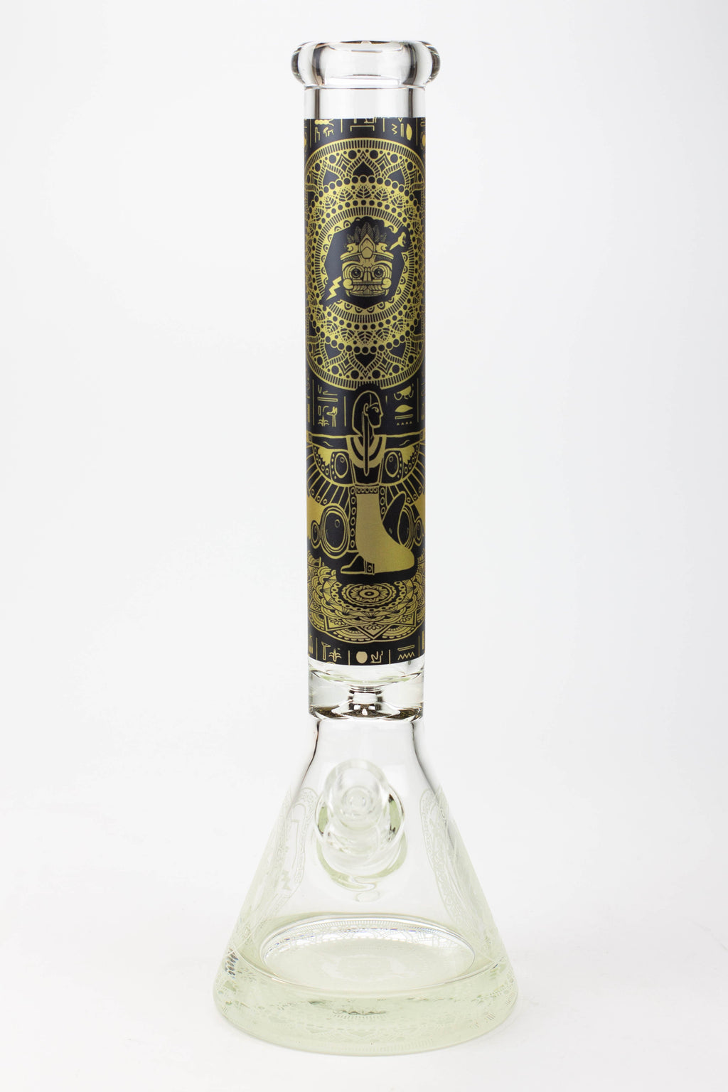 16" Egyptian Hieroglyph / 9 mm / Glow in the dark / Glass Bong  [MG22]