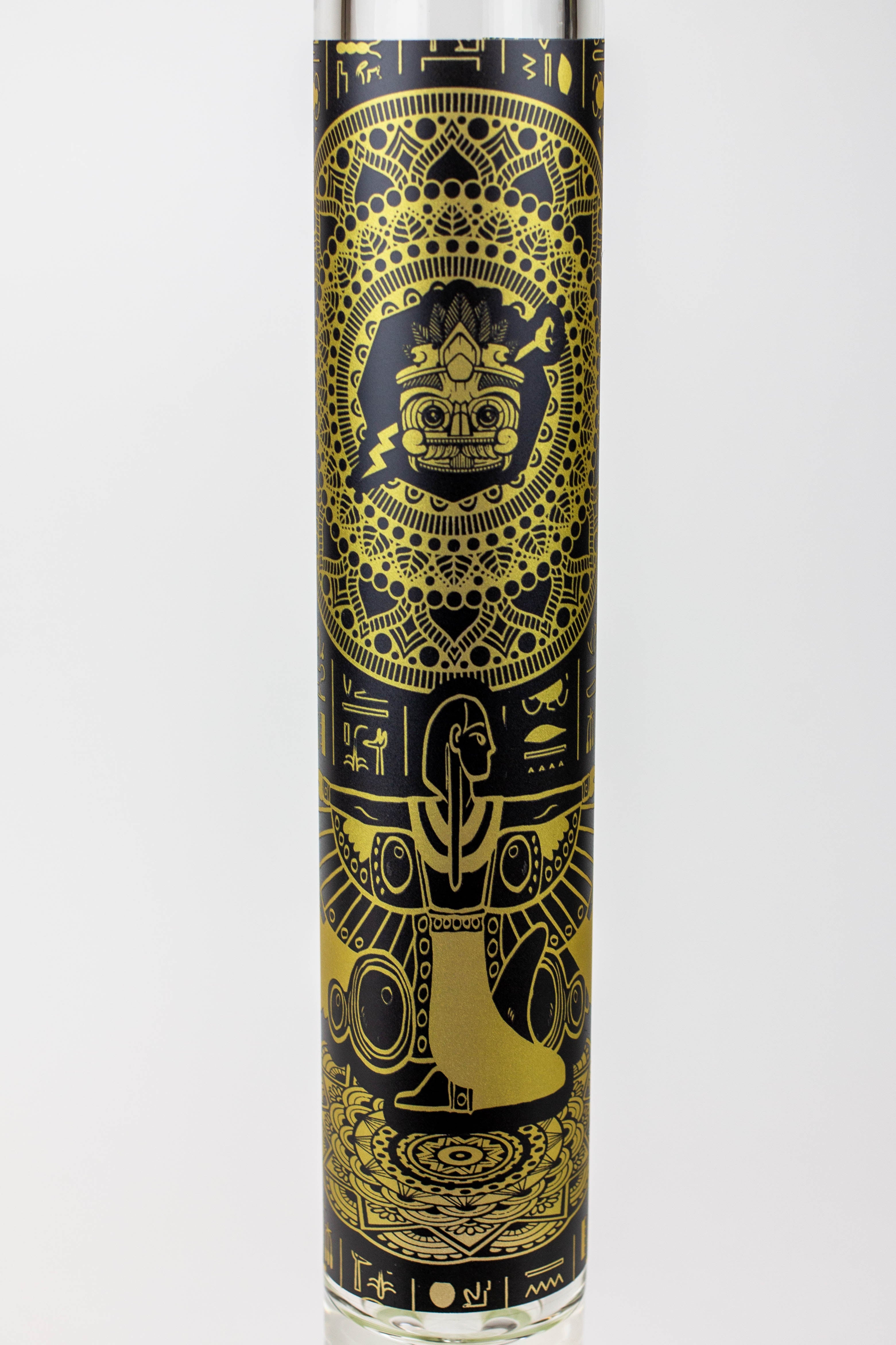 16" Egyptian Hieroglyph / 9 mm / Glow in the dark / Glass Bong  [MG22]